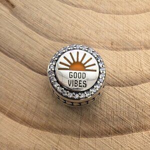 Pandora Good Vibes Exclusive Charm Pendant, S925 Silver Jewelry